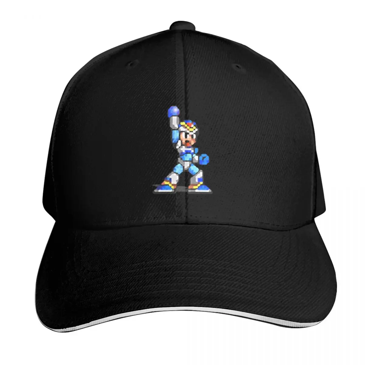 Mega Man X - Victory! Baseball Cap Contrast Two Tone Brim Snapback Flat Bill Strapback Dad Hat