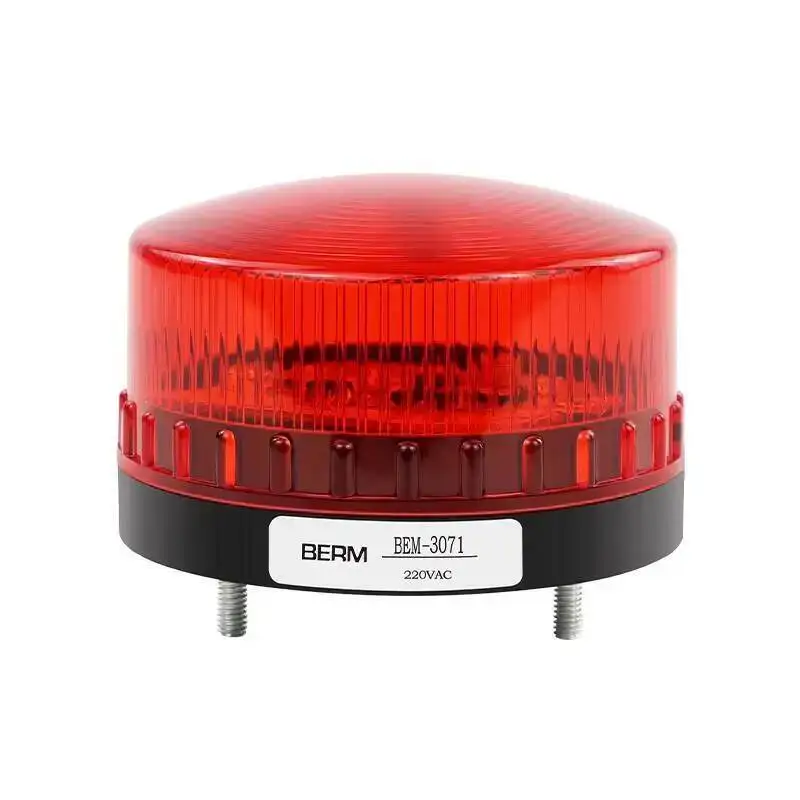 Petite alarme stroboscopique Signal lumineux LED BEM-3071J étanche clignotant voyant d'avertissement son et lumière alarme lumière décibels sonores 80dB