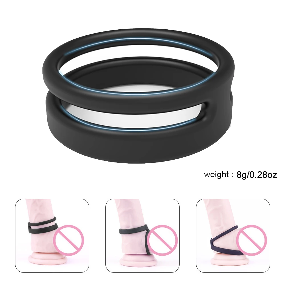 Cock Ring Reusable Silicone Stretchy Penis Ring Delay Ejaculation Erectile Time Lasting Penis Enlargement Sex Toys For Men Adult