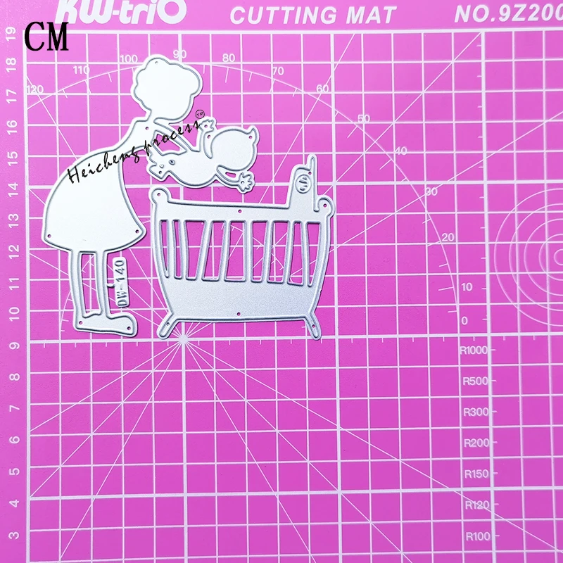 2021 New Gentle Mother Baby Cradle Metal Cutting Dies for Scrapbooking Paper Craft and Card Making Embossing Decor No Stamps