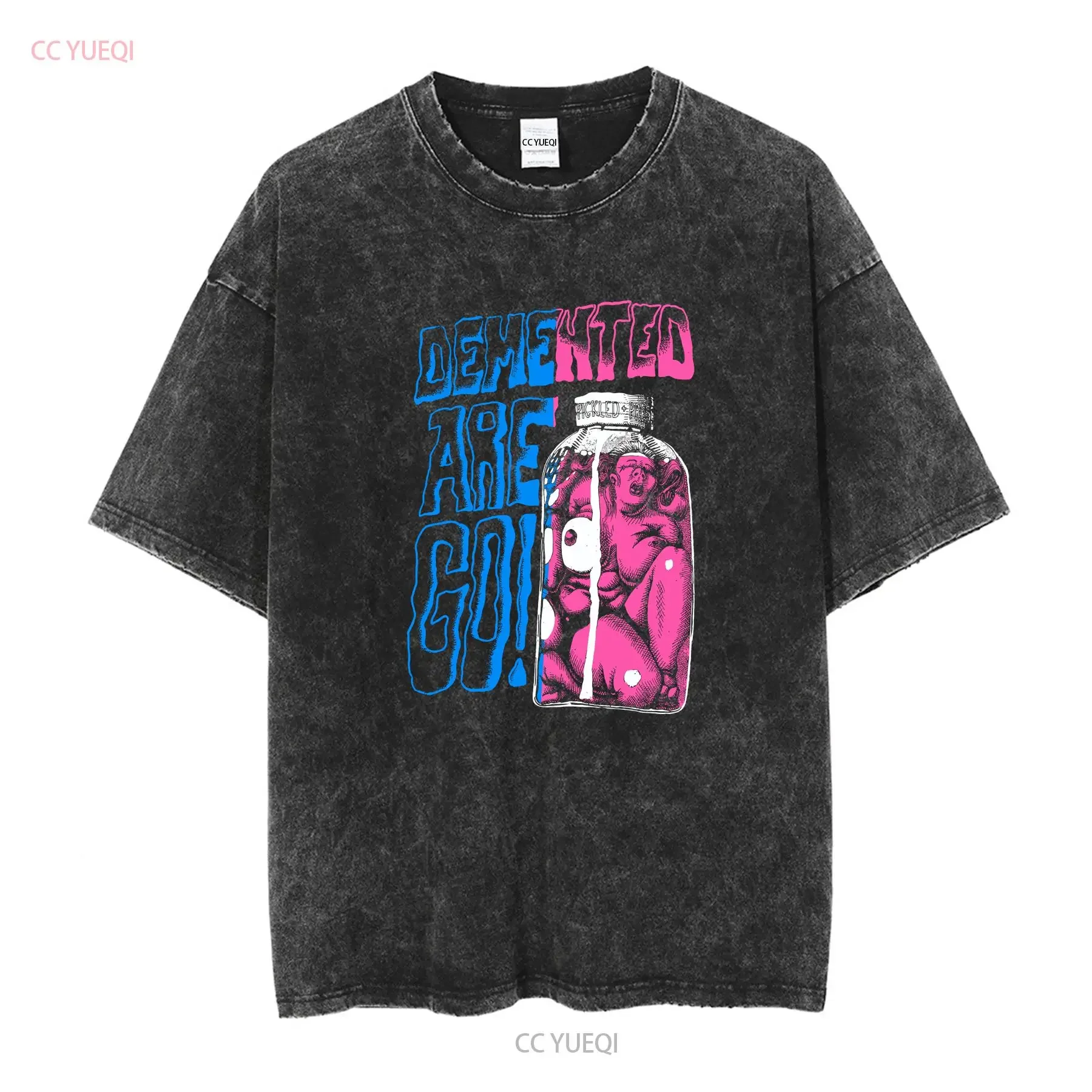 Vintage 90 s demented are go T Shirt long or short sleeves vintage Washed Slightly graphic Stretched homme Unisex Soft