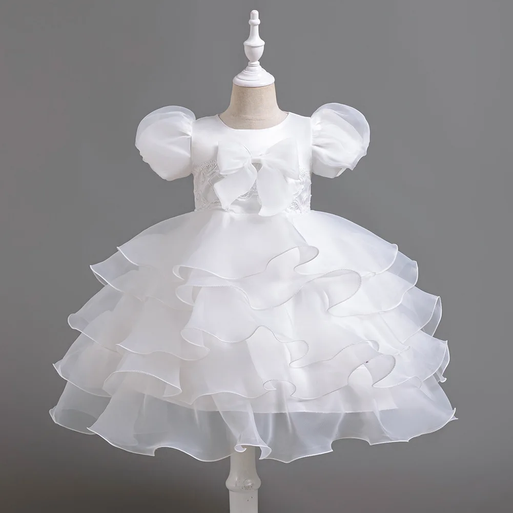 Vestido para meninas para festa de aniversário flor meninas vestido de festa princesa aniversário vestidos inchados bebê menina batismo tutu vestidos criança