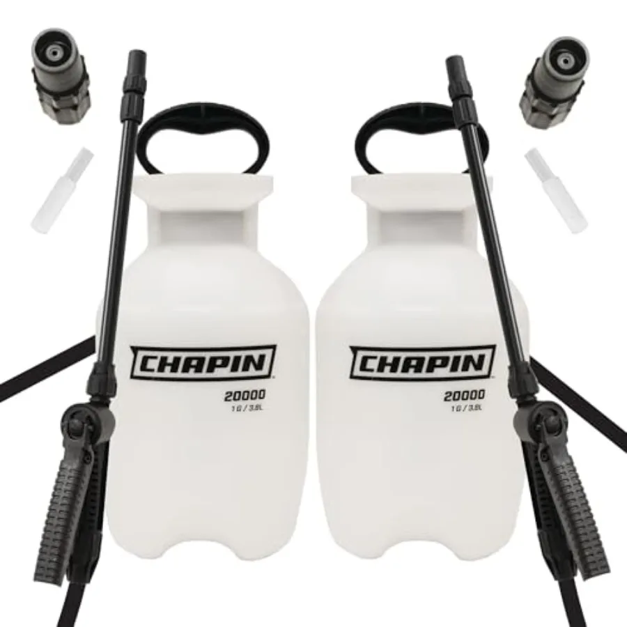 

Chapin 22000 Pump Sprayer 1 Gallon Lawn and Garden Hand Pressurized Sprayer with AntiClog Filter and Adjustable Spray Nozzle fo