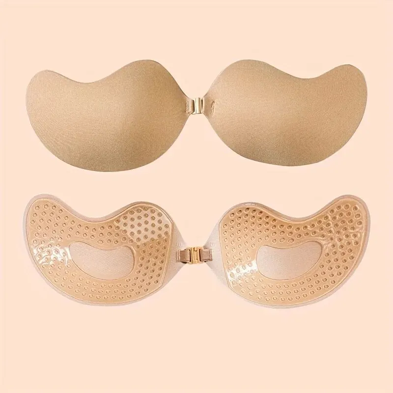 Women Invisible Underwear Nubra Breast Patch Three-Color Hypoallergenic Mango Cup Bra Silicone Non-Falling Off Thin