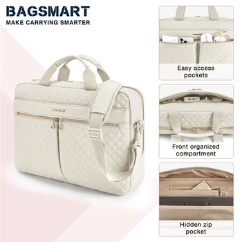 BAGSMART 17.3/15.6 inch Laptop Bag Briefcase Computer Messenger Bag for Macbook Air Pro Office Business Travel Handbag Sleeve