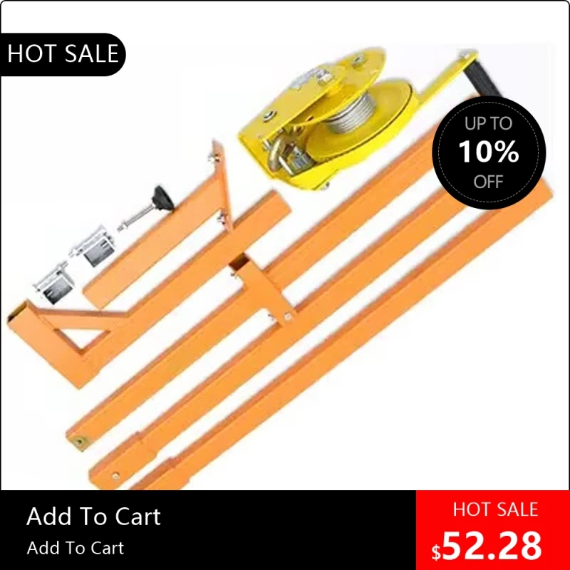 

08170 Ручная лебедка на 1200 фунтов для подъема кондиционеров - самоблокирующаяся складная из нержавеющей стали для наружных работ