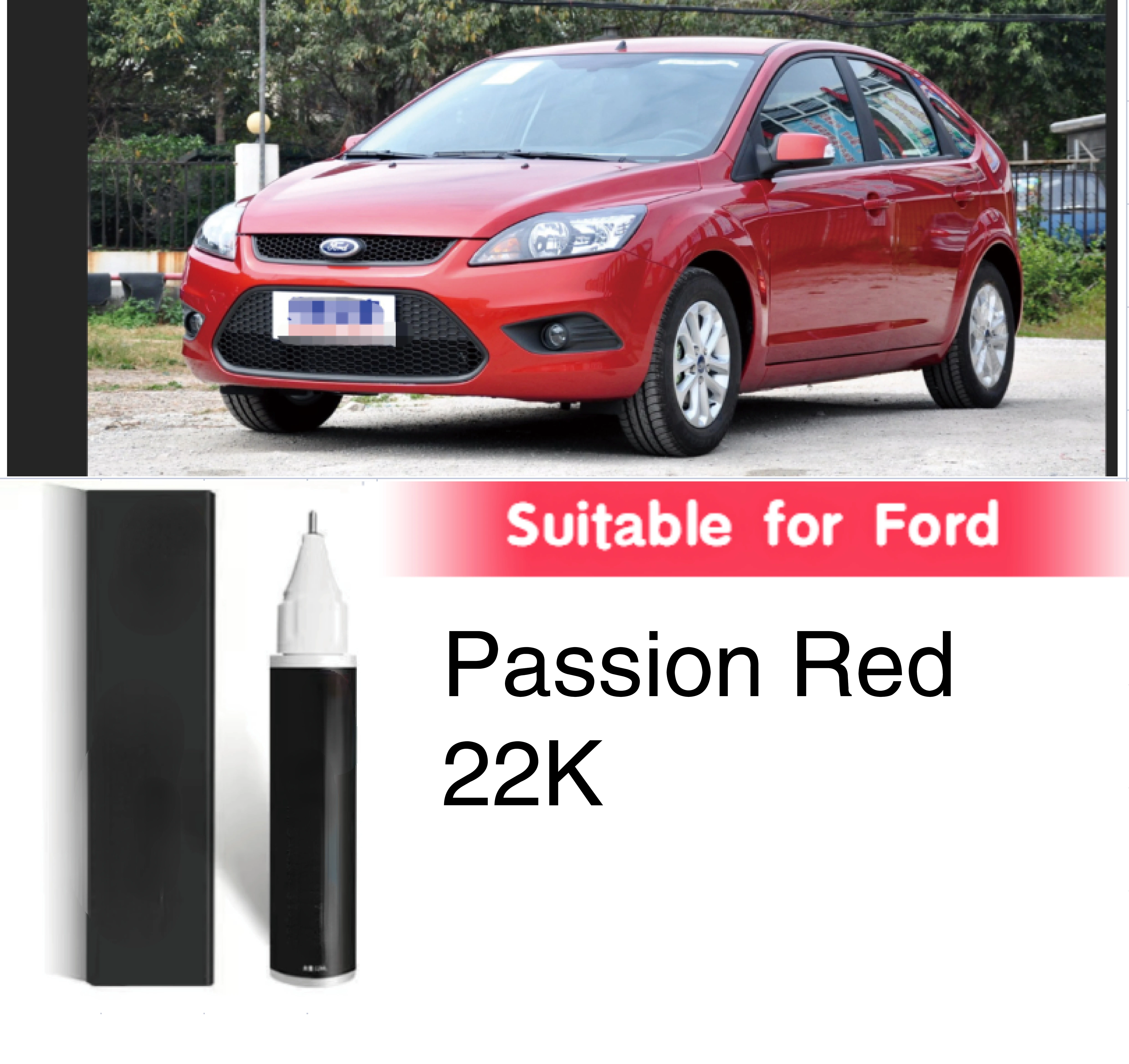 Paint repair for scratch Suitable for Ford Passion Red 22K Dazzling DanceRed RR Rosy cloud red paint Maple Leaf Red 5KRC Varnish