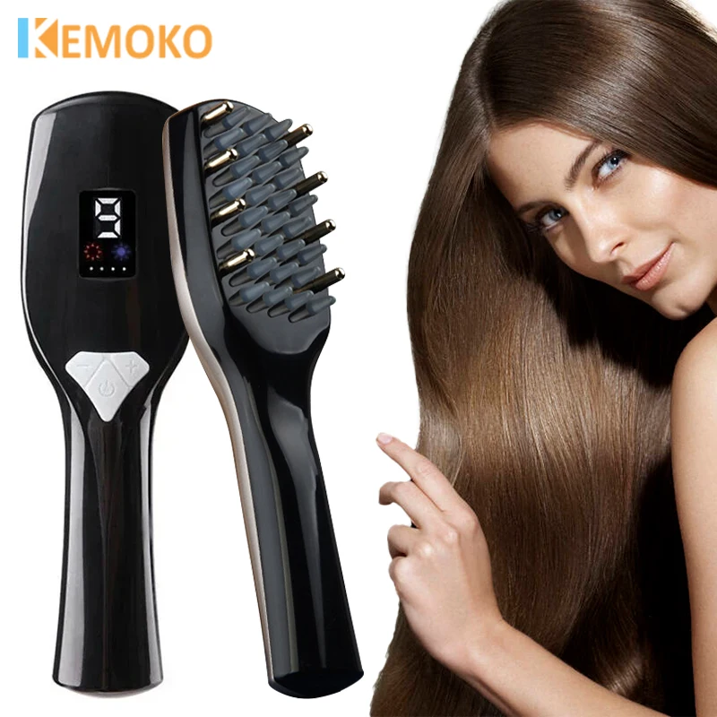 

Electric EMS Vibration Hair Growth Comb Anti Hair Loss Massage Red Blue Light Infrared Laser Massage Hair Sclap Anti Hairs Loss