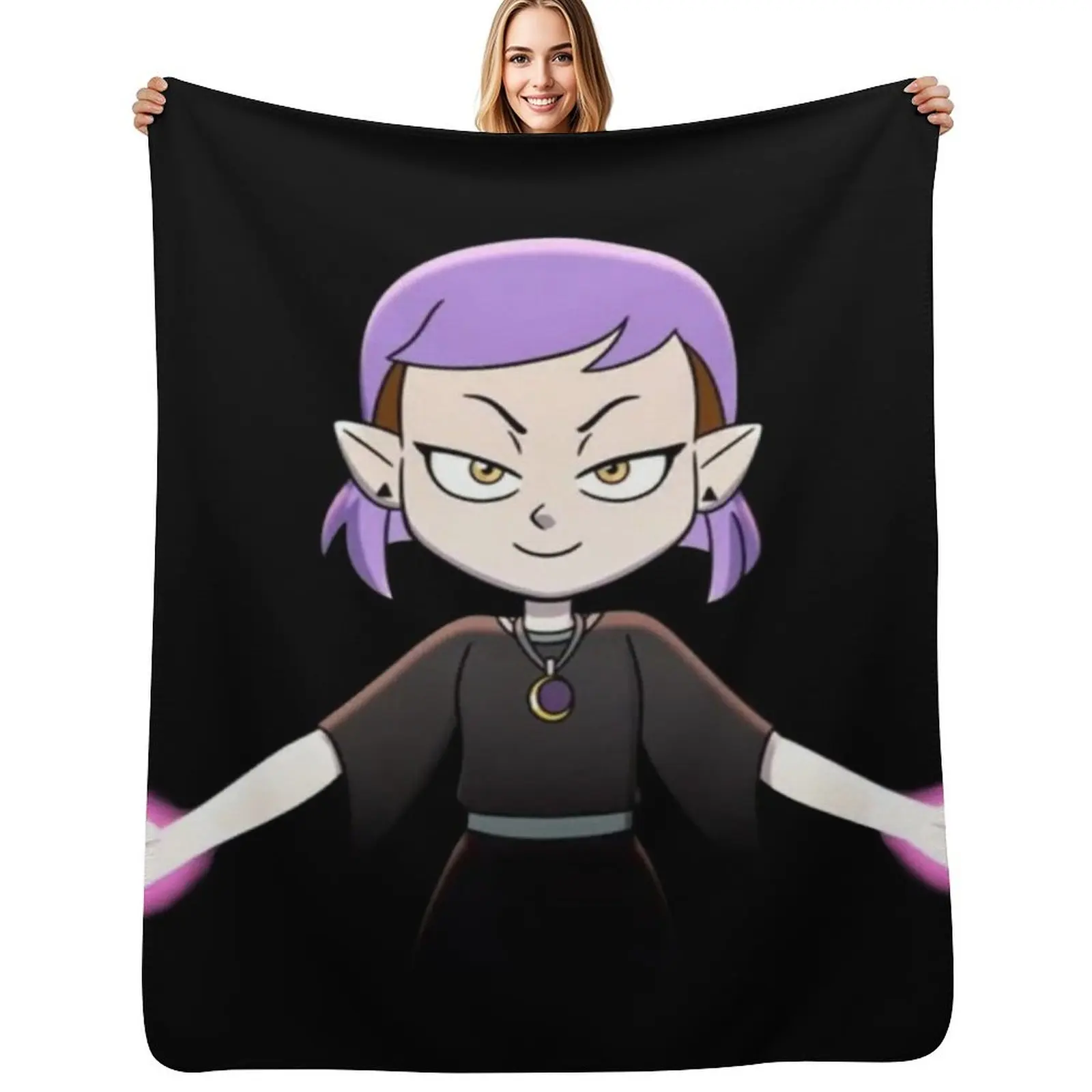 amity blight updated purple hair intro Throw Blanket Stylish Warm Blanket for Living Room Bedroom