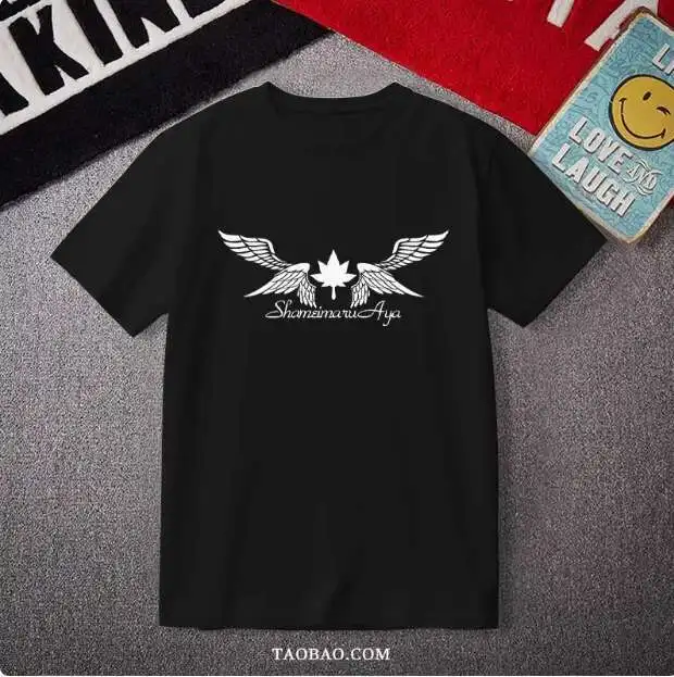 

Anime Touhou Project Shameimaru Aya Short Sleeve T-Shirt Summer Cosplay Student Loose Tops anime