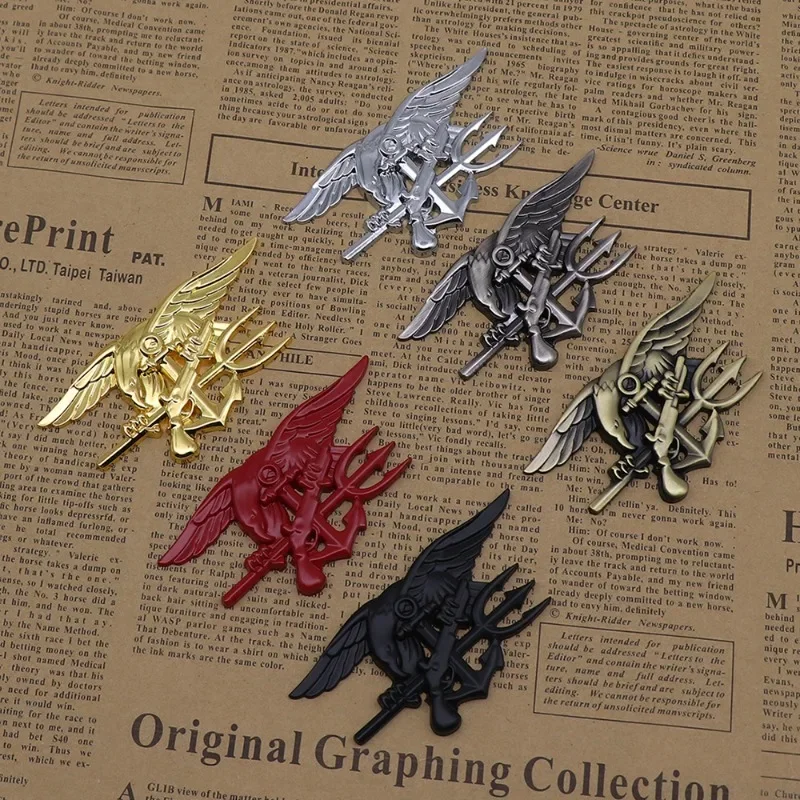 

3D Metal American Eagle Car Sticker Emblem SEAL Teams Badge Hawk Military Fender Rear Trunk Window Hood Accessories Motorcycle