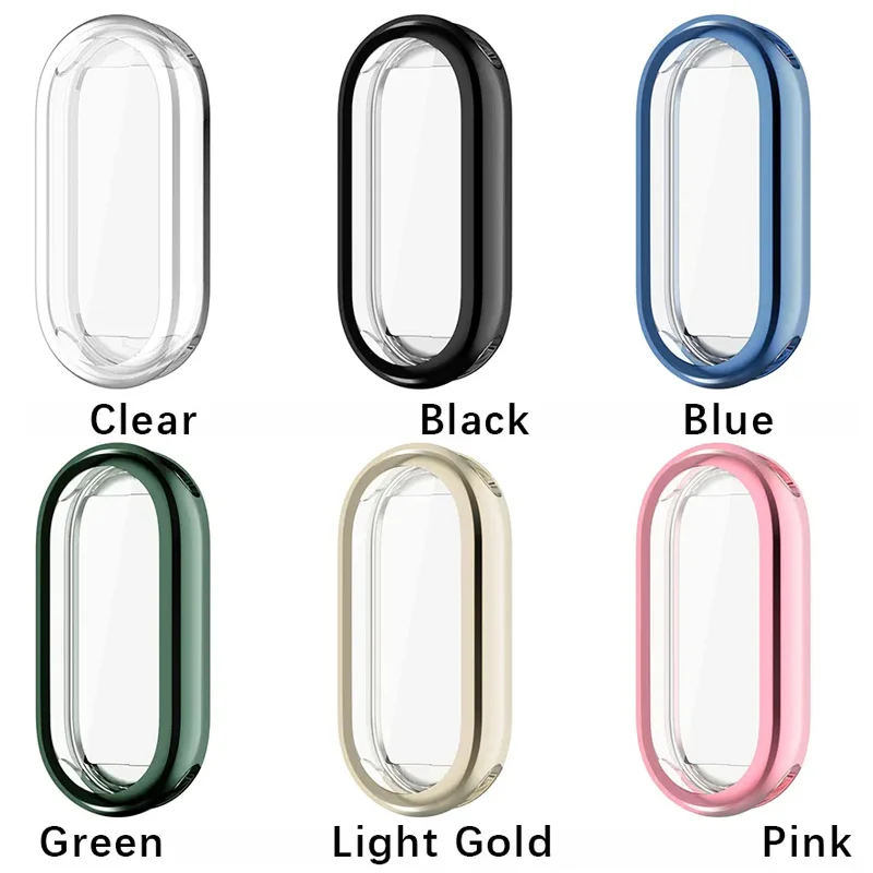 For Xiaomi Mi Band 8 Case HD Ultra-Thin Soft TPU Screen Protector Full Coverage Anti-Scratch Protective Case Cover for MiBand 8