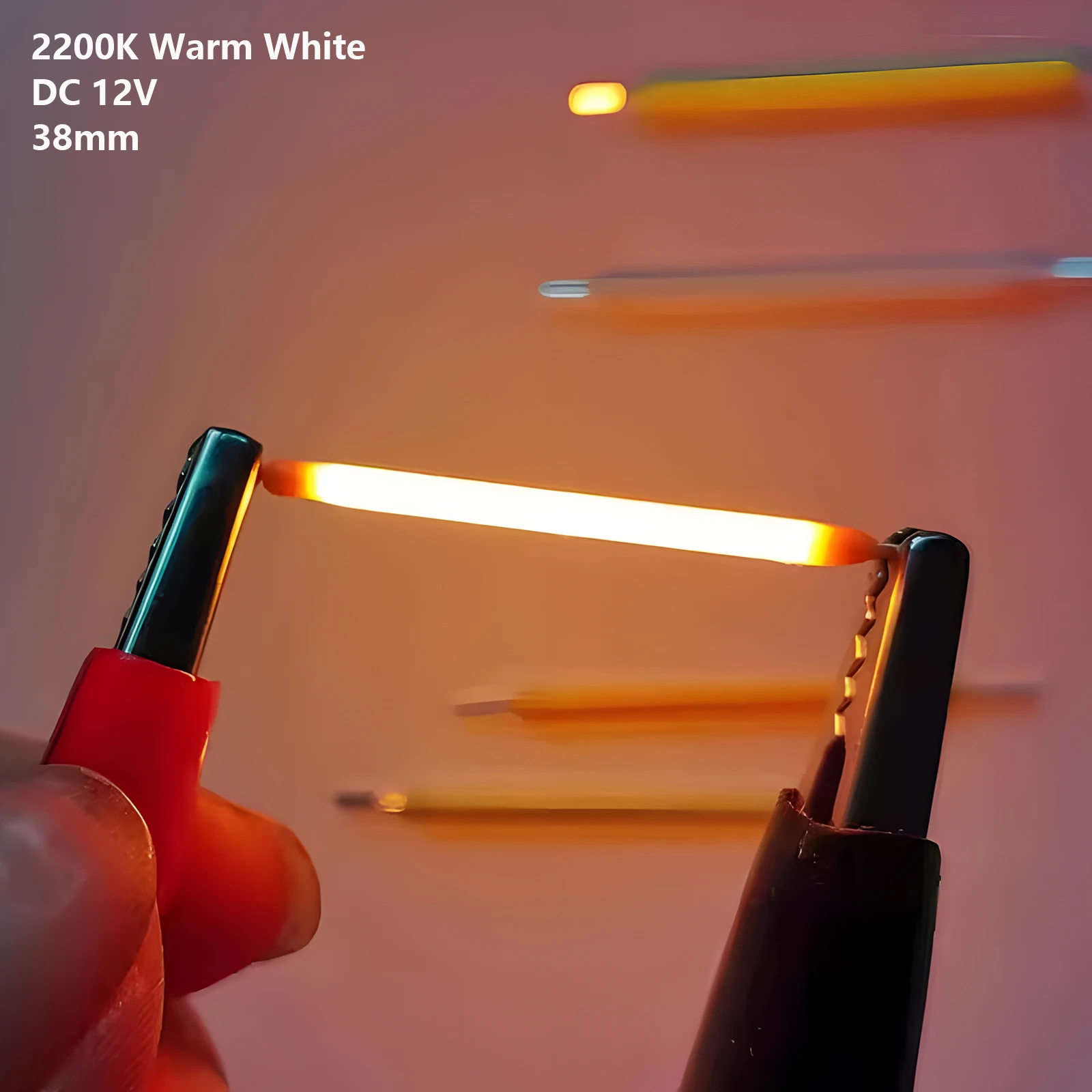 5 Stück DC 3V 12V 2200/68mm Cob LED Filament k weiß blau rot rosa Edison Lampe Teile Lampe Glühlampen