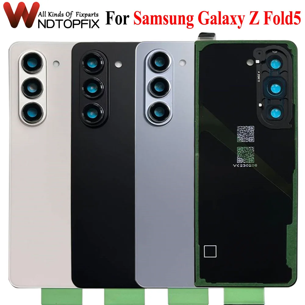 

New 7.6" For Samsung Galaxy Z Fold5 F946B Back Glass Cover Replacement Rear Z Fold5 5G Housing Battery Cover With Camera Lens