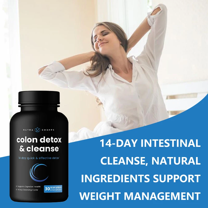 Colon Cleanse & Detox Supplement - Contains Probiotics and Digestive Enzymes To Relieve Constipation and Provide Energy