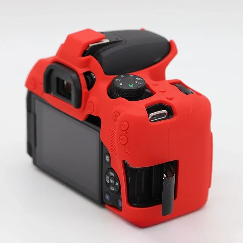 

Camera Soft Silicone Skin Cover,For Canon SLR EOS 850D Waterproof Camera silicone sleeve Case + free tempered film
