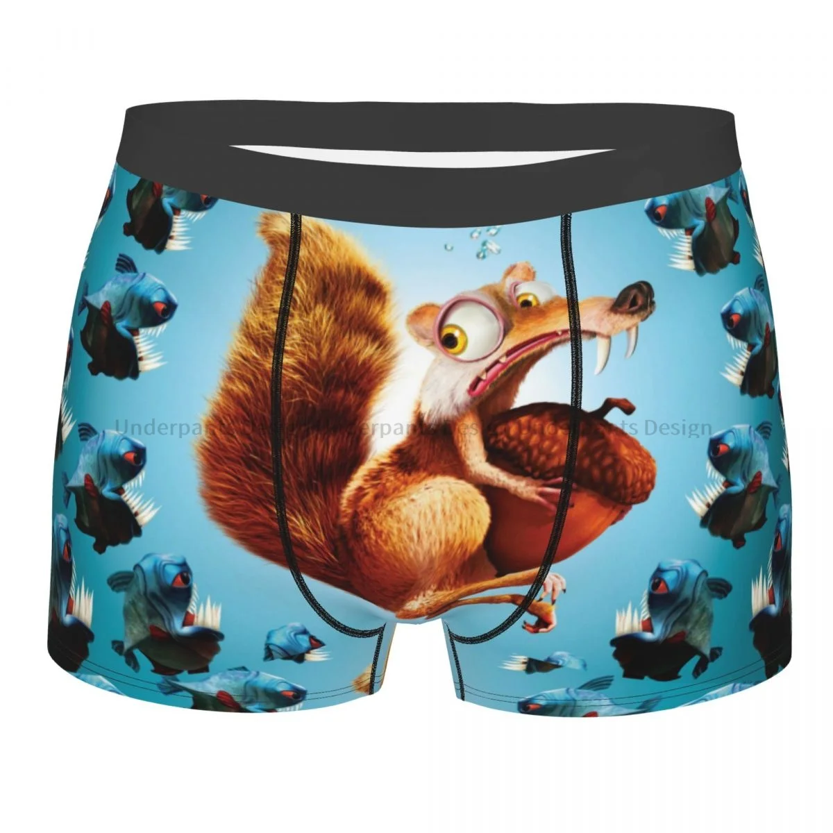 Scared Ice Age Manfred Animated Film Underpants Breathbale Panties Men\'s Underwear Sexy Shorts Boxer Briefs