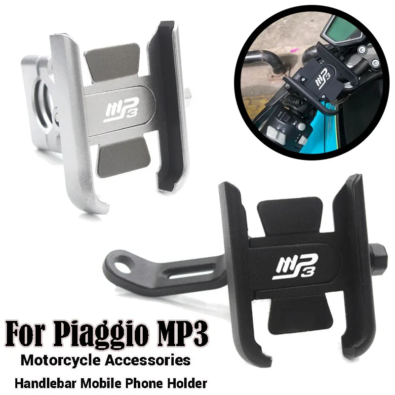 Porta Cellulare Smartphone Per Piaggio Per MP3 400 500 530 Per Exclusive 530 2008-2023 Supporto Telefono Per Moto Anti-Shake Supporto Telefono Per Moto Regolabile Impermeabile(‎D