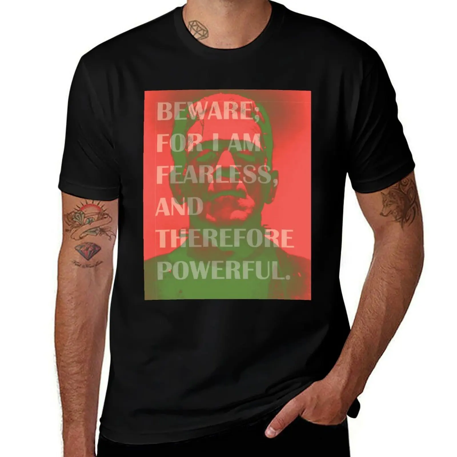 Fearless Therefore Powerful T-Shirt Urban Style Print T-Shirt