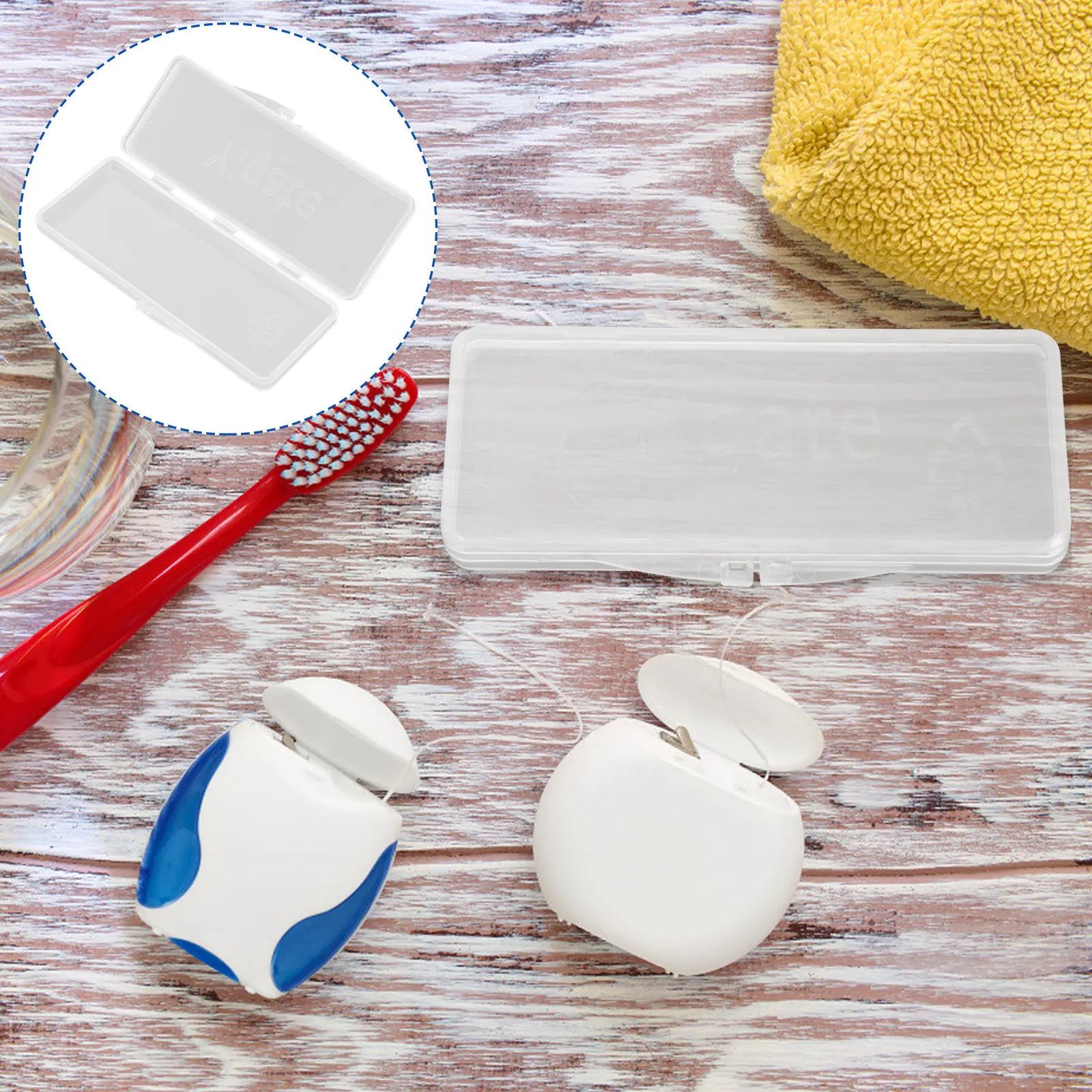 

10Pcs Portable Dental Floss Box Compact Plastic Toothpick Dispenser for Home Restaurant Travel Easy Pull Dental Floss Organizer