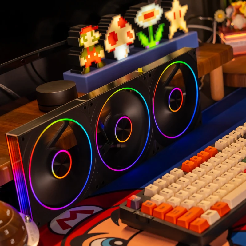 Jungle Leopard Transwarp 14 Star Ring 140mm PC Case Fan 5V 3Pin ARGB Cyclische Spiegel Lichteffect PWM 650 tot 1800 RPM Koelventilator