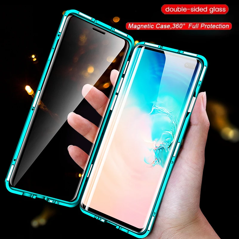 Metal Magnetic Phone Case For Huawei P30 Lite XL 2020 P30 Pro Double Sided Magnetic Metal Protective Cover Cases