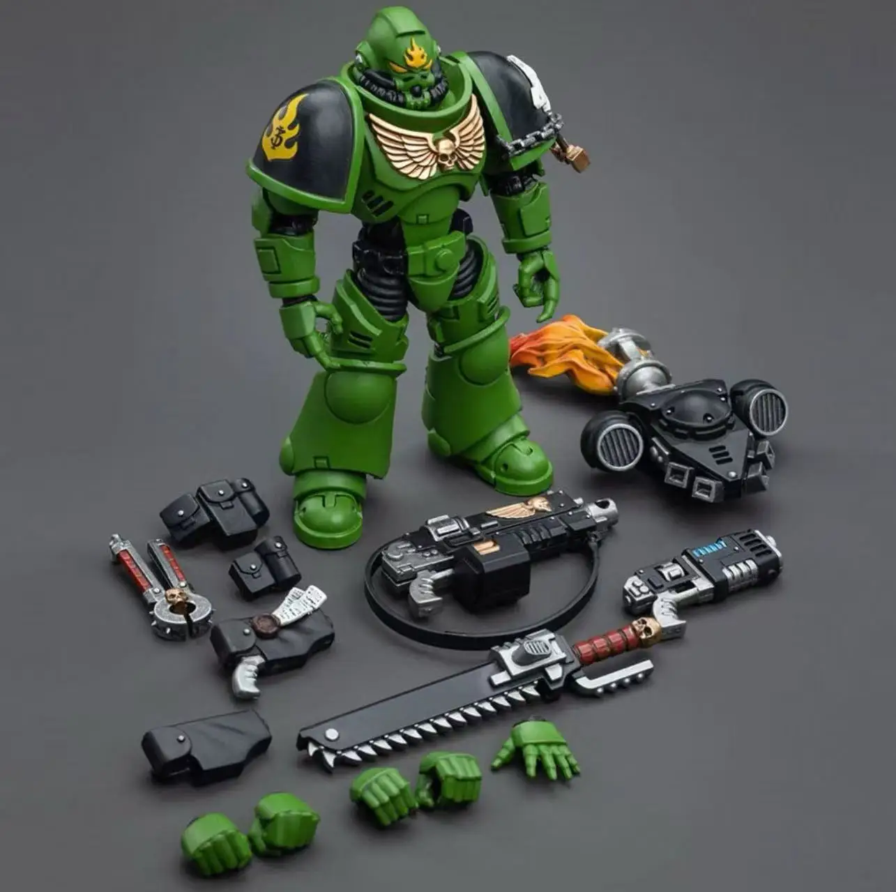 JOYTOY 1/18 figurine 40K salamandres intercesseurs sergent Tsek'gan frère Haecule réédition Version Anime jouet