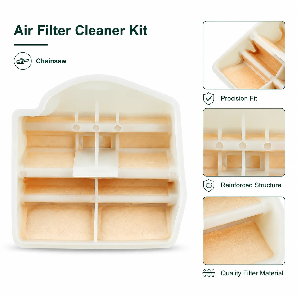 Air Filter Cleaner Kit 5 Pack Compatible With Husqvarna 445 450 445E 450E Chainsaw Replaces 531309681 544080803 Air Filter Parts