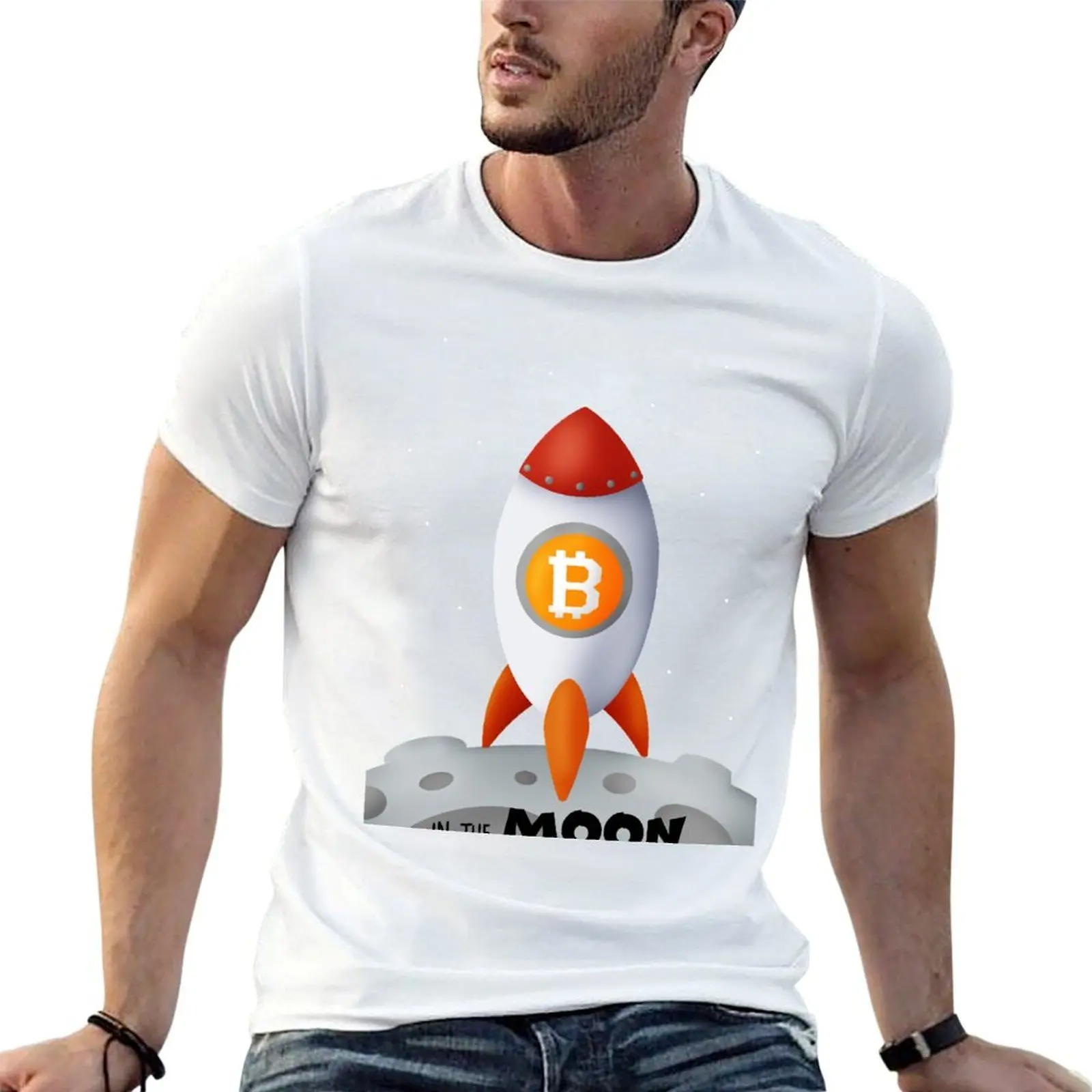 

Bitcoin rocket - Bitcoin - D2 T-Shirt man tshirt t shirt man luxury T-Shirt