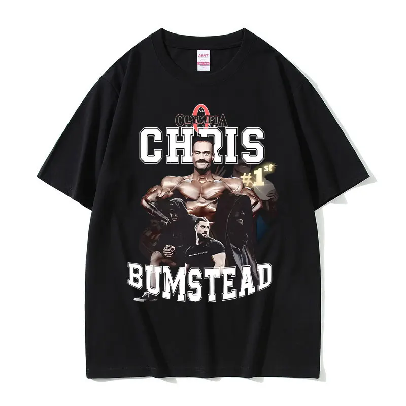 Olympia Chris Bumstead Pump Cover Funny Meme Graphic T-shirt Men Fitness Gym Oversized T Shirts Men's Women Casual Cotton Tshirt