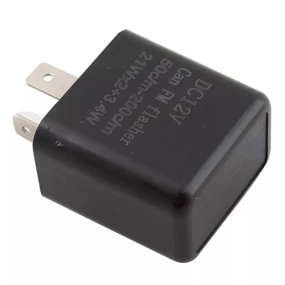 Motorcycle Turn Signal Flasher Relay 12V 2 Pin Adjustable Flashing Speed Compatible with LED Lights on Various Motorcycles