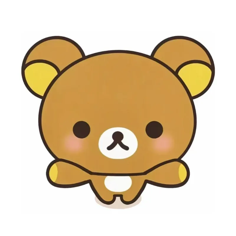 Autocollants muraux imperméables Rilakkuma super mignons version Q, autocollants de décoration pour coffre de voiture, autocollants pour voiture