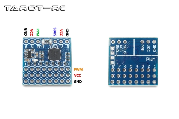 

8-канальный приемник для дистанционного управления с преобразованием сигнала/PWM/PPM/SBUS TL3505 для радиоуправляемых дронов