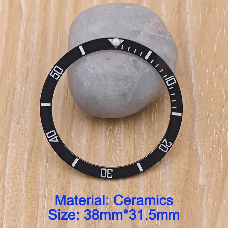 NH35 NH36 حافظة 38 مللي متر * 31.5 مللي متر سيراميك SKX007 ساعة الحافة إدراج مقياس حلقة لأجزاء الساعة المعدلة SKX007 SKX009 SRPD