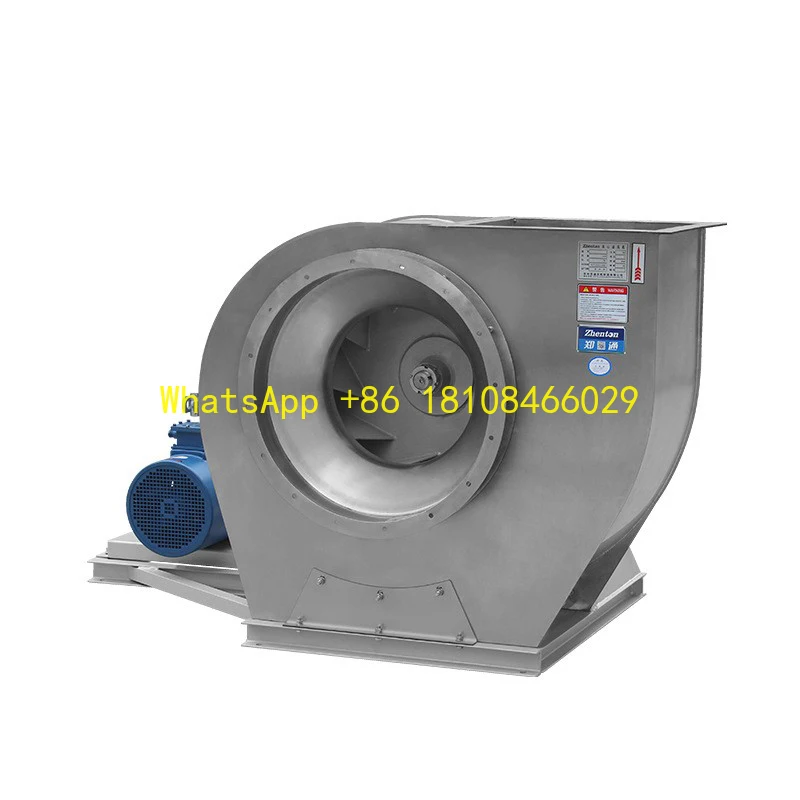 المعدات 4-72 الفولاذ المقاوم للصدأ قائم بذاته التيار المتناوب منفاخ كبير حجم الهواء ارتفاع درجة الحرارة مروحة الطرد المركزي حزام العادم #1