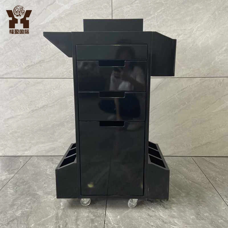 Barber Shop Cabinet Hair Salon Spa Barbershop Tool Hair Salon Hairdresser Cutting Makeup Cabinet case Trolley for Salon