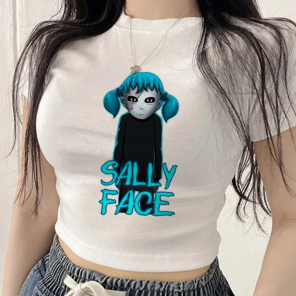 Sally Face crop top shoujo cutecore japan cute alternative  t-shirt emo manga grunge y2k