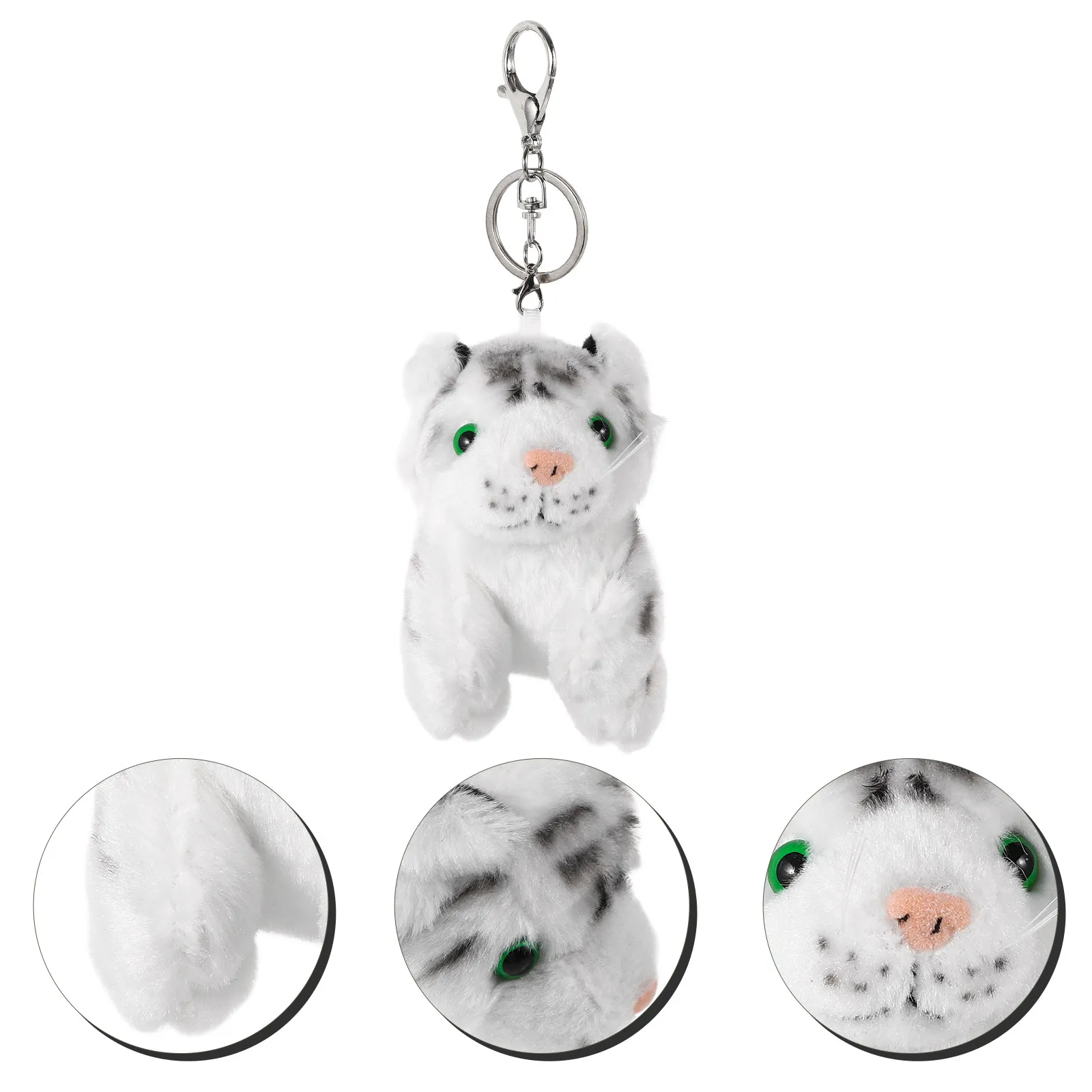 

Cute Tiger Keychain Aesthetic Bag Charm Pendant Car Key Ring For Women Kids Backpack Purse Decor Accessory
