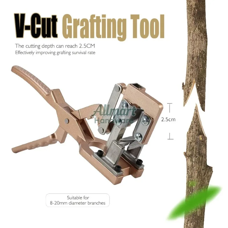 Large grafting tools, horticultural branch scissors, pruning of coarse plant branches, grafting scissors with blades