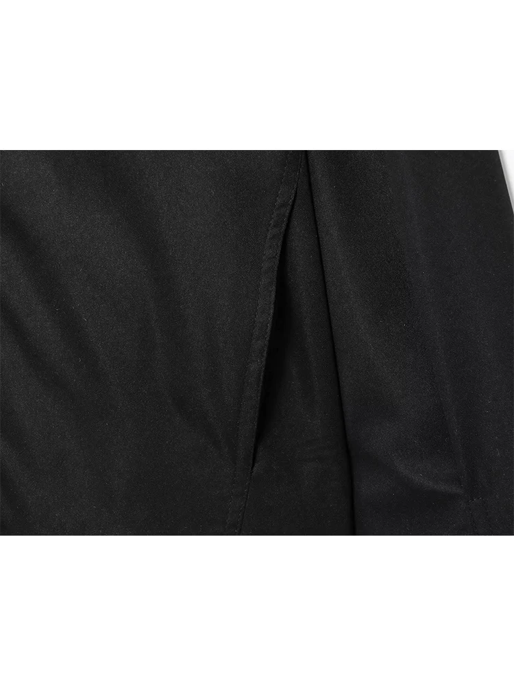 TFMLN 2025 الخريف المرأة فضفاضة Bomber سترة عادية التلبيب جيب سحاب أكمام طويلة معاطف فضفاضة موضة الترفيه الشارع ارتداء #6