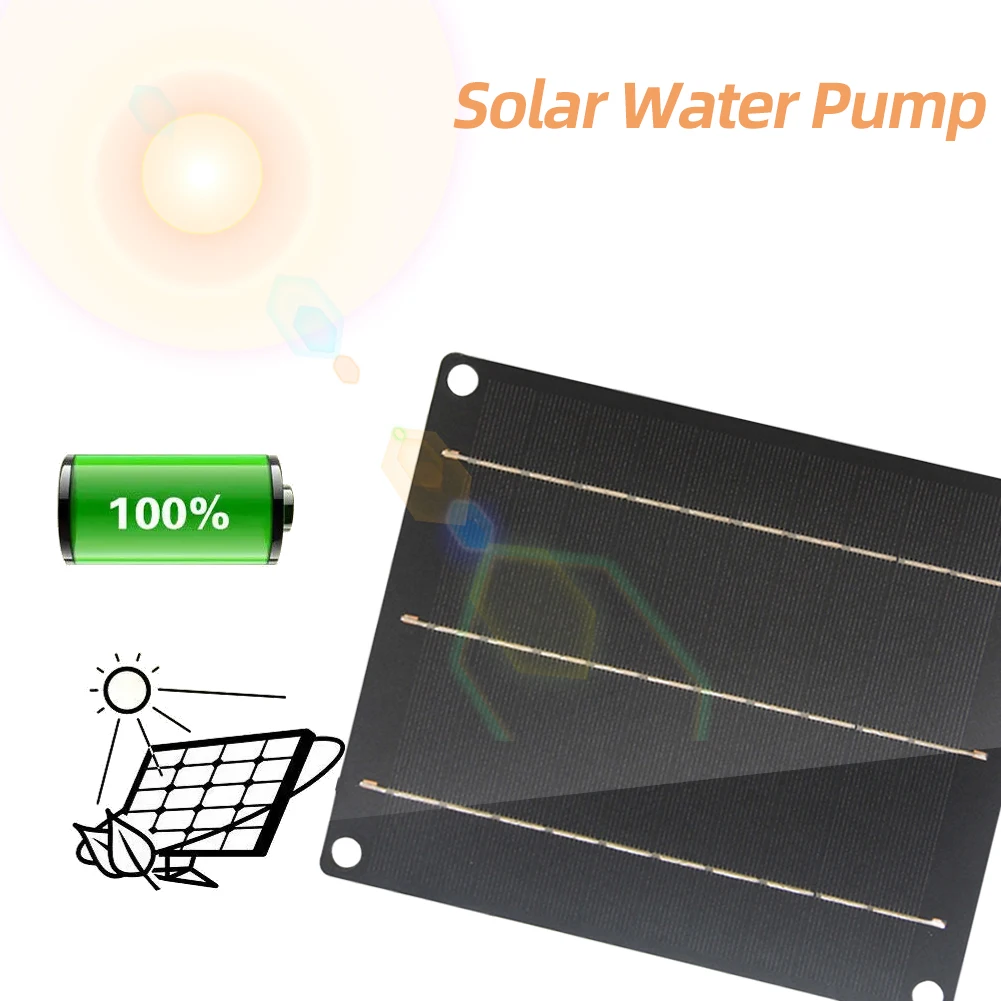 

6W Solar Fountain Pump with 6 Nozzles Solar Powered Pump Water Sprinkler Sprayer for Bird Bath Garden Ponds Pool and Fish Tank