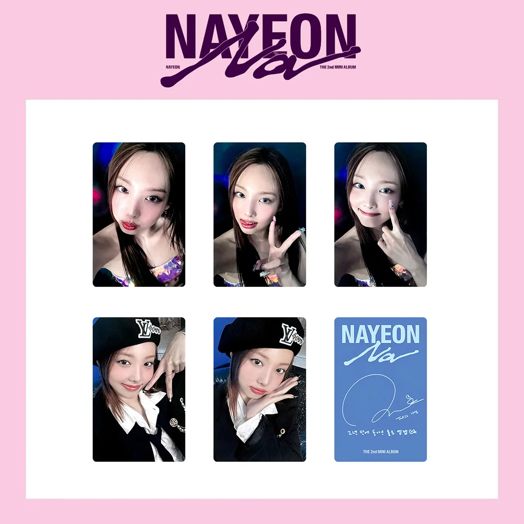 5Pcs/Set Kpop Idol TWICE Lomo Card New Album NAYEON Photocard Photo Print Cards Picture Fans Collection Gifts