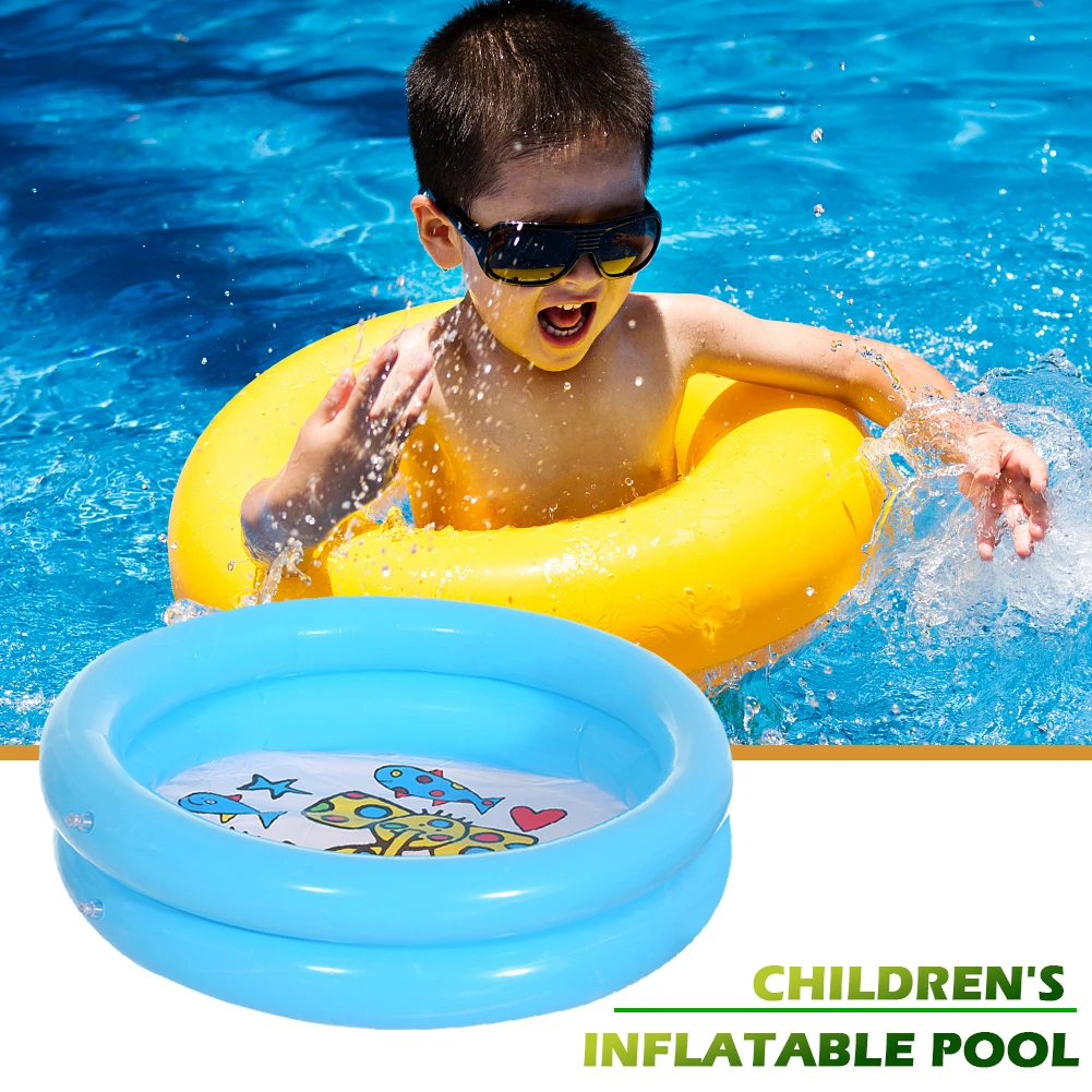 حمام سباحة للأطفال سميك غير ضار من مادة PVC للصيف قابل للنفخ حوض استحمام مستدير محمول للرياضات المائية