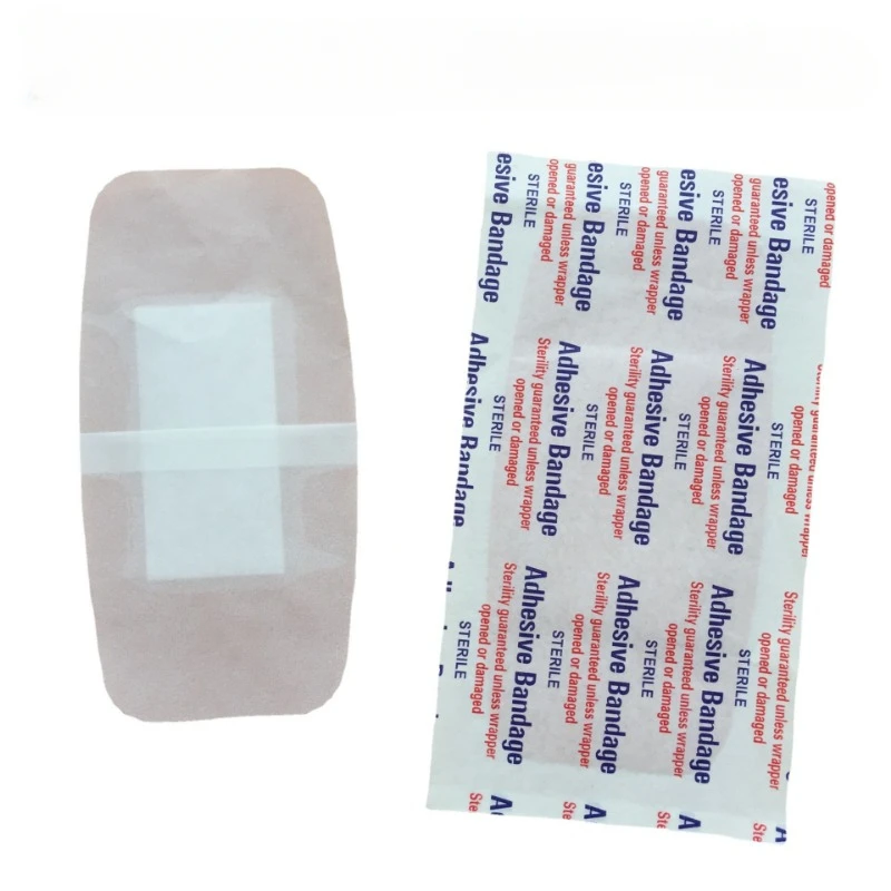 

50pcs/set 5x10cm Large Band Aid Skin Patch for First Aid Wound Dressing Plasters Adhesive Bandages Skin Color Woundplast