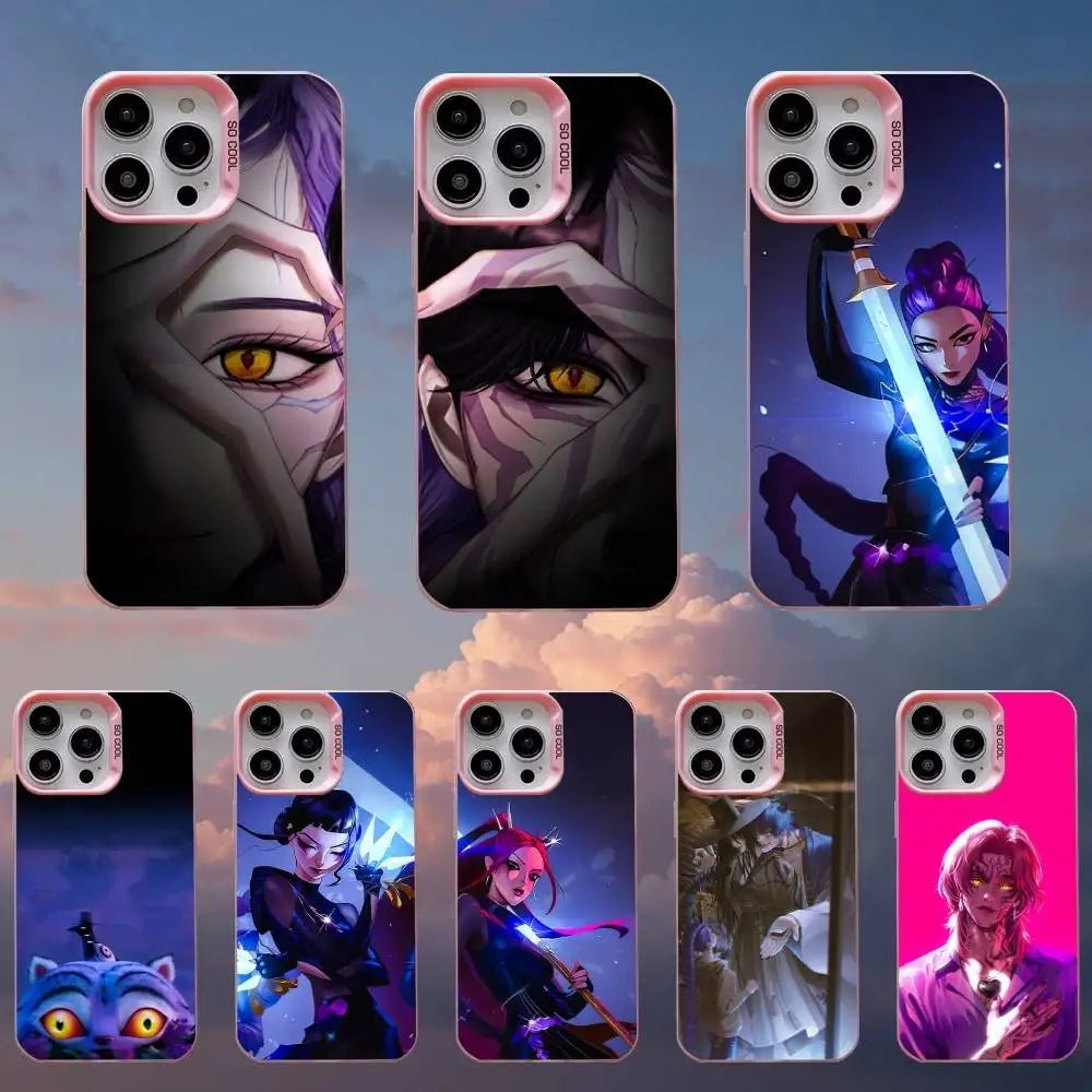 

Couple Jinu Rumi D-Demon Hunters Phone Case For iPhone 16,15,14,13,12,11,Mini,Pro,SE,MAX,plus,Pink Matte Silicone Cover