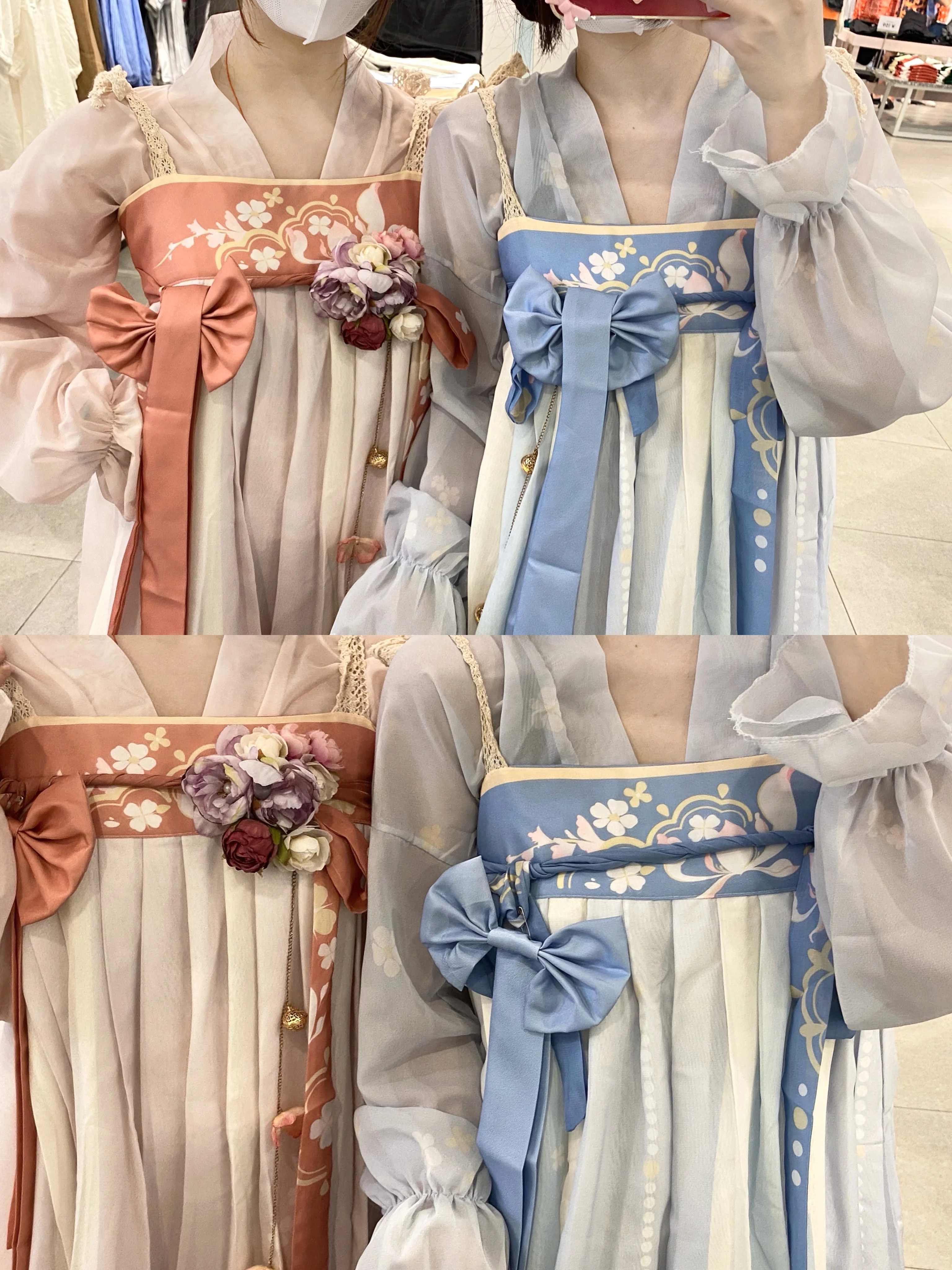 Gaun Hanfu Merah Muda Wanita Tradisional Cina Kuno Hanfu Peri Lolita Kostum Cosplay Musim Panas Gaun Dansa Pakaian Pesta Dasi Kupu-kupu