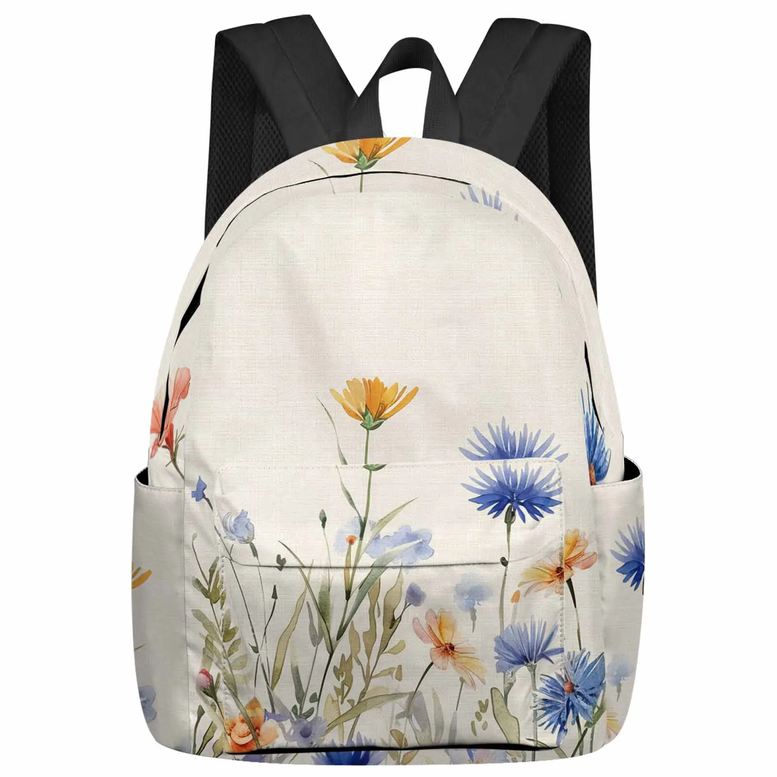 

Flower And Watercolor Flowers Backpacks Teenagers Student School Bags Laptop Custom Backpack Men Women Travel