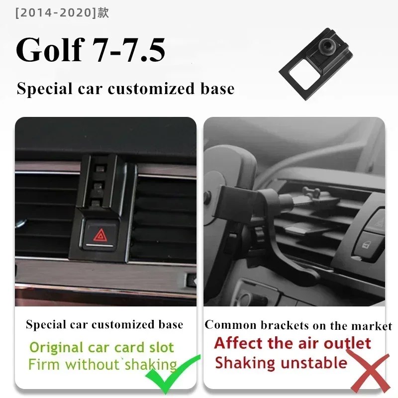

2014-2020 For Volkswagen VW Golf 7/7.5 Mobile Phone Holder Wireless Charger Car Mount Navigation Bracket GPS Support 360