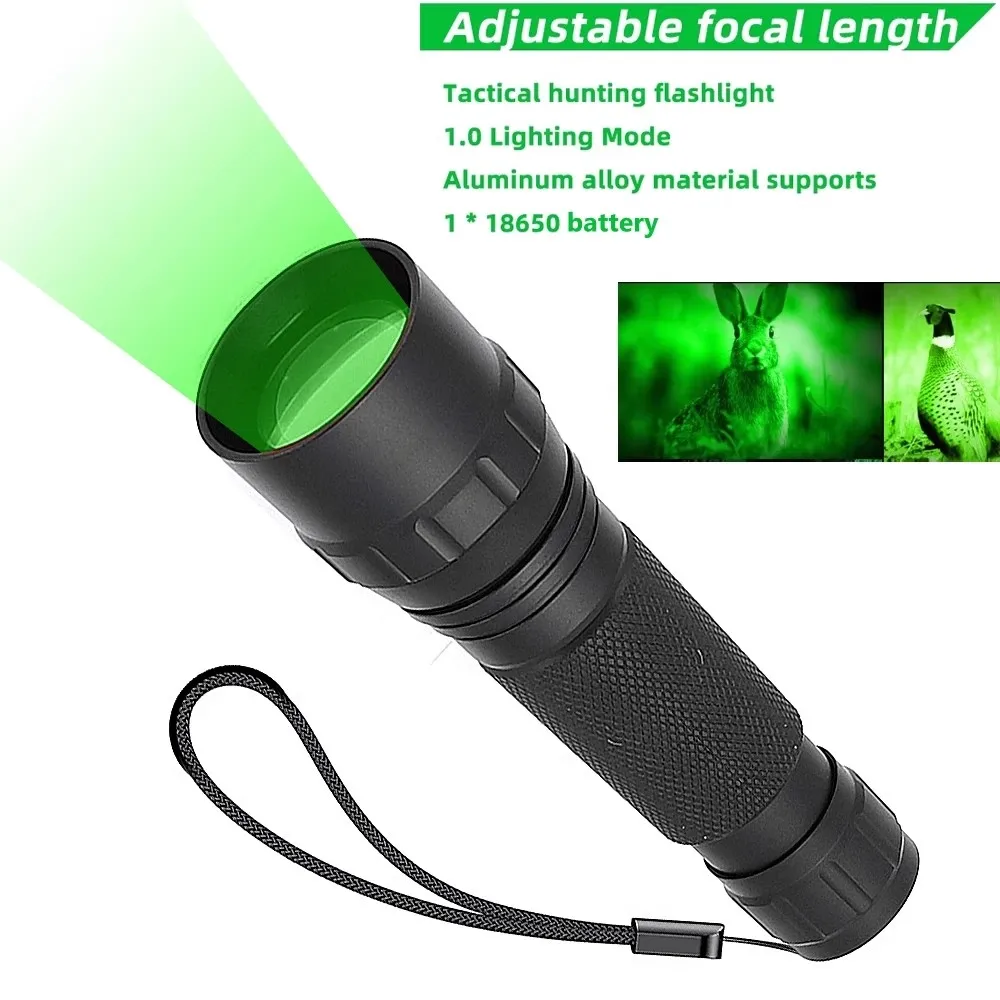 

Strong outdoor supplementary light multi-purpose flashlight convenient for carrying fixed focus red green light aluminum alloy