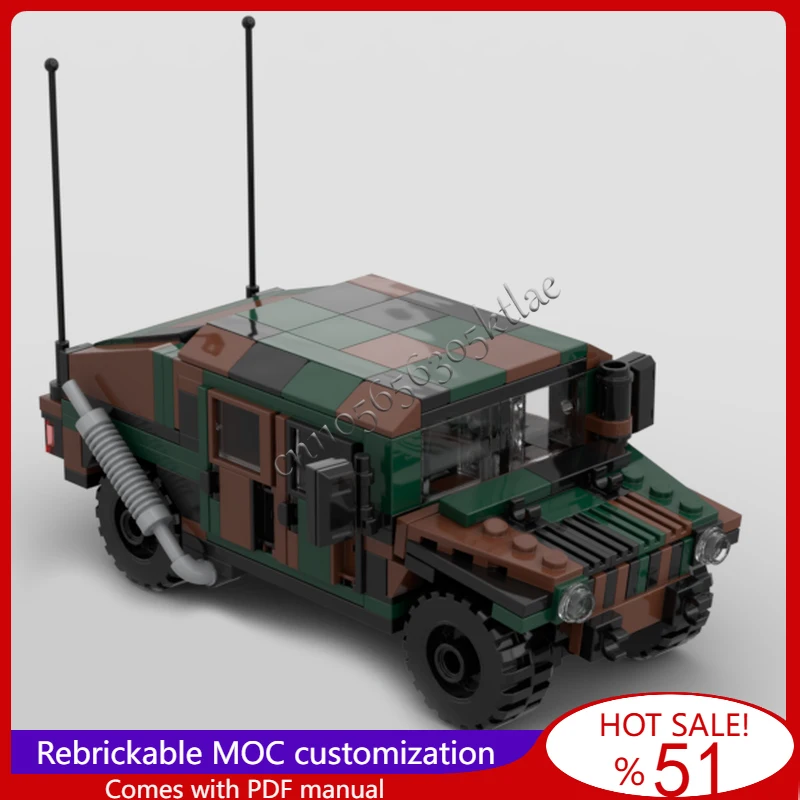 

307 шт. MOC HMMWV камуфляж внедорожник модель технологии строительные блоки креативные для детей игрушки рождественские подарки